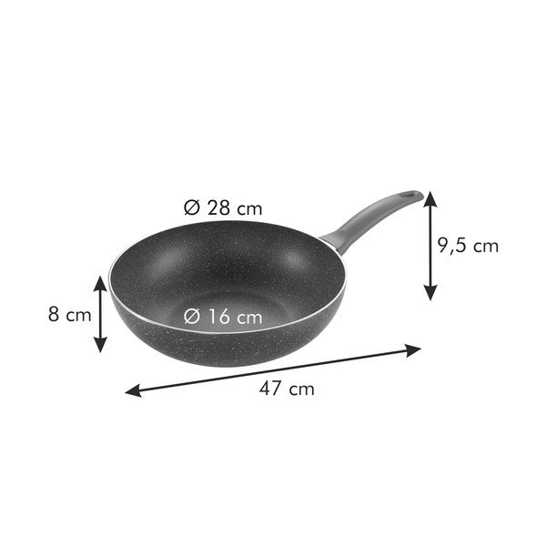 Patelnia wok ø 28 cm Manico  Rosso – Tescoma-image-3