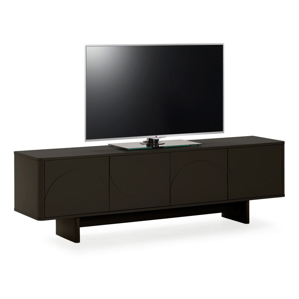 Czarna szafka pod TV 180x55x40 cm Solei – MOME (zdjęcie 3)