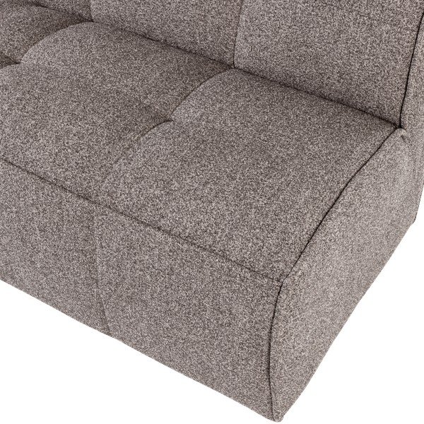 Brązowa tapicerowana ławka z materiału bouclé Cluster – vtwonen-image-4