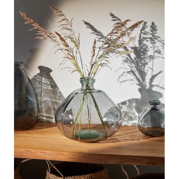 Niebieski wazon ze szkła z recyklingu (wysokość 33 cm) Brenna – Kave Home-image-1