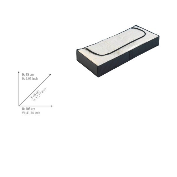 Czarny pokrowiec na kołdrę pod łóżko Wenko, 105x45 cm-image-1