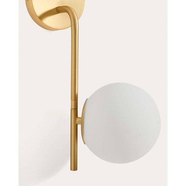 Kinkiet w biało-złotym kolorze Brisia – Kave Home-image-4