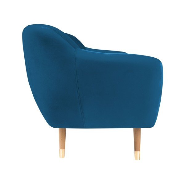 Niebieska aksamitna sofa Mazzini Sofas Benito, 158 cm-image-3