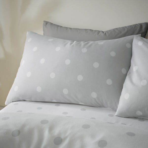 Biało-jasnoszara pościel jednoosobowa 135x200 cm – Catherine Lansfield-image-3