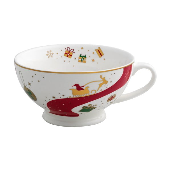 Porcelanowa filiżanka do herbaty ze świątecznym motywem Brandani Alleluia, ⌀ 14 cm