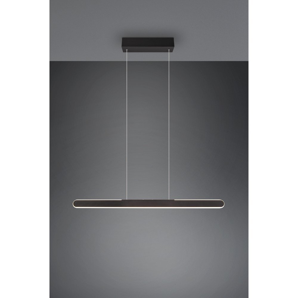 Czarna lampa wisząca LED Helios – Trio (zdjęcie 3)