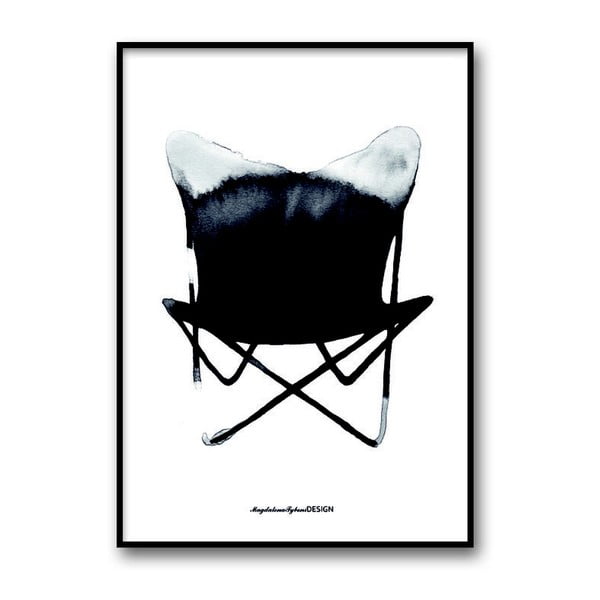 Plakat autorski "Chair Butterfly", 30x40 cm