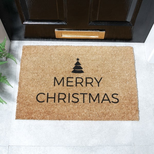 Wycieraczka ze świątecznym motywem z włókna kokosowego 40x60 cm Merry Christmas – Artsy Doormats-image-3