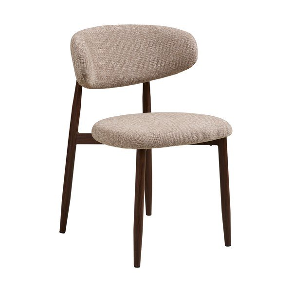 Beżowe/ciemnobrązowe tapicerowane krzesło Levanto – House Nordic