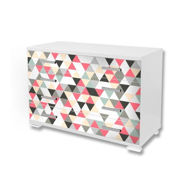 Tapeta samoprzylepna na meble Dimex Kolorowe trójkąty, 125x85 cm