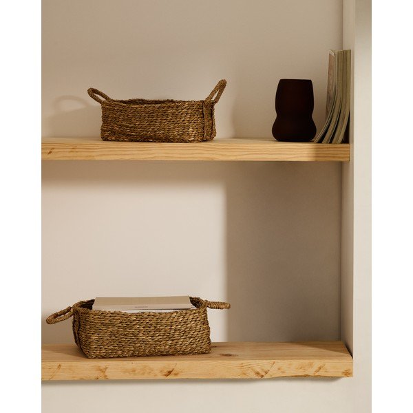 Koszyki z hiacyntu wodnego zestaw 2 szt. 34x24x19 cm Milly – Kave Home-image-1