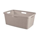 Szarobrązowy plastikowy kosz na pranie 46 l Jute – Curver