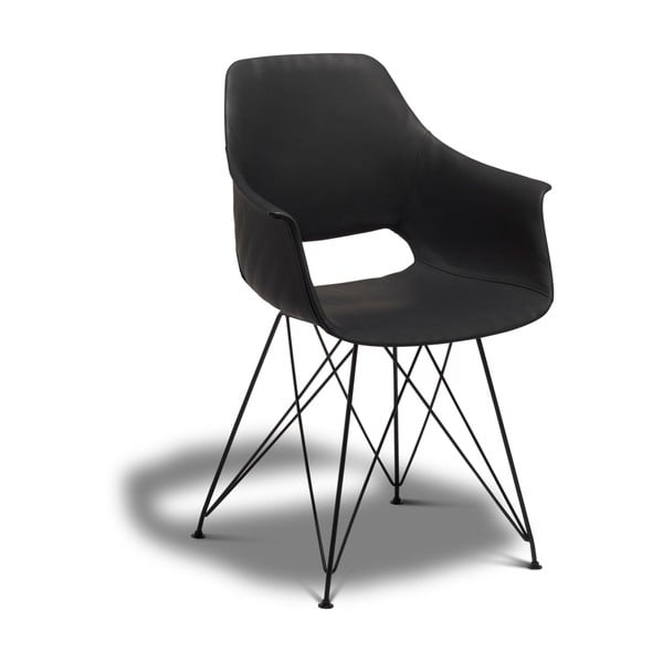 Czarne krzesła zestaw 2 szt. Elvis – Furnhouse