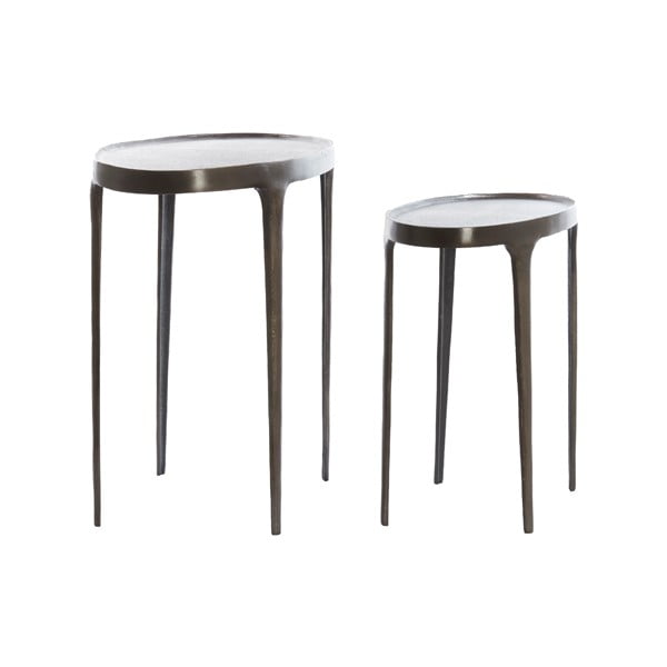 Metalowe okrągłe stoliki zestaw 2 szt. 33x70 cm Arica – Light & Living