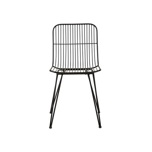 Czarne metalowe krzesło Svale – Villa Collection