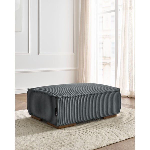 Ciemnoszary sztruksowy podnóżek Chelsea – Bobochic Paris-image-1