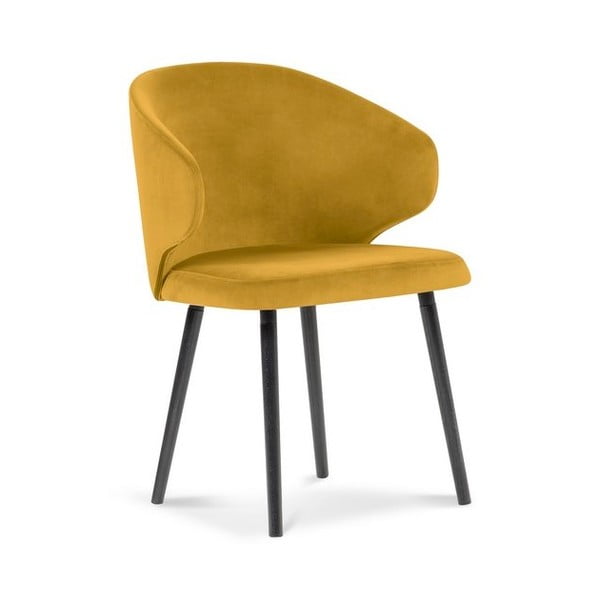 Żółte krzesło z aksamitnym obiciem Windsor & Co Sofas Nemesis