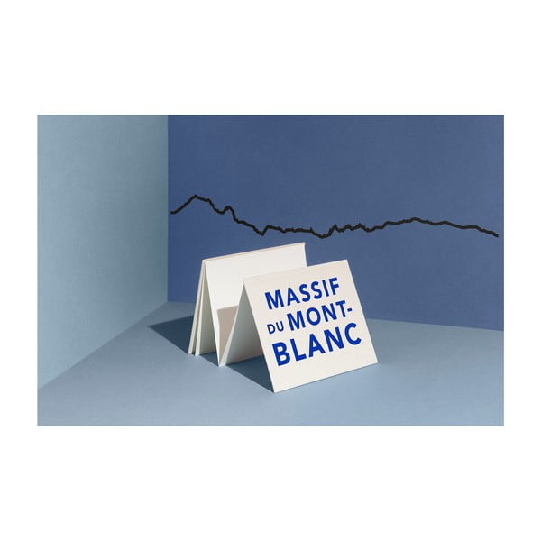 Czarna dekoracja ścienna z zarysem miasta The Line Mont Blanc