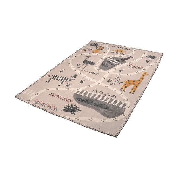 Dywan dziecięcy z ręcznym nadrukiem Nattiot Little Savannah, 100x140 cm-image-2