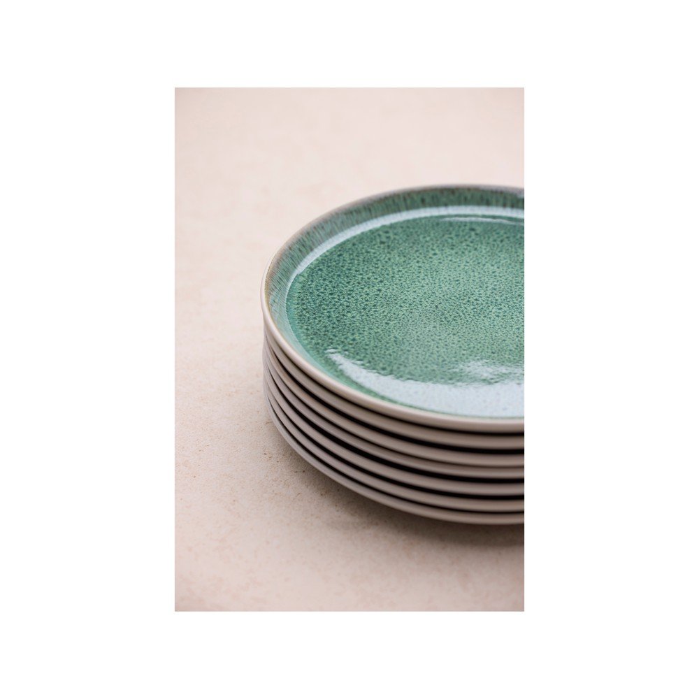 Biało-zielony kamionkowy talerz ø 27 cm Gastro White/Green – Bitz (zdjęcie 11)