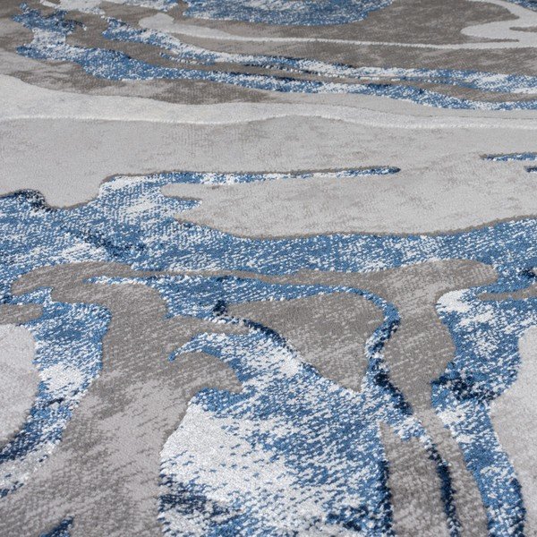 Niebiesko-szary dywan 80x150 cm Marbled – Flair Rugs-image-4