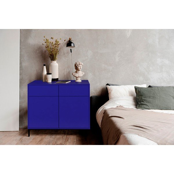 Niebieska niska komoda 90x84 cm Wilson – Really Nice Things-image-1