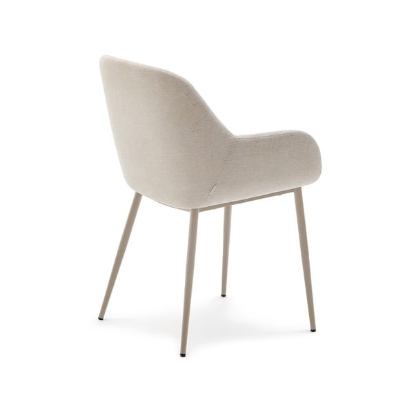 Kremowy tapicerowany fotel jadalniany Konna – Kave Home-image-3