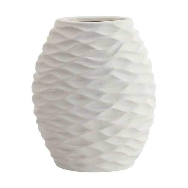 Ceramiczny wazon, biały, 24 cm