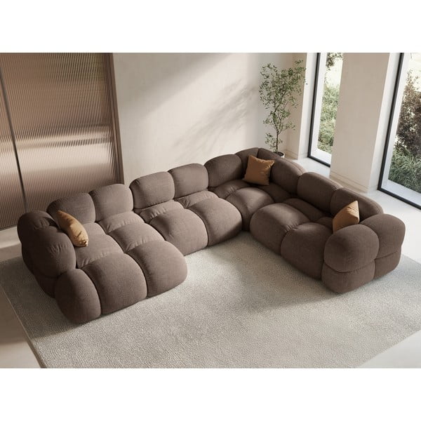 Brązowy narożnik (prawostronny/w kształcie litery U) Loretto – Cosmopolitan Design-image-1