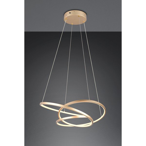 Lampa wisząca LED ze ściemniaczem w kolorze złota Darvin – Trio-image-1