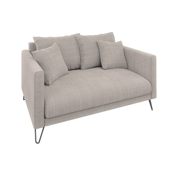 Jasnobrązowa sofa  z tkaniny szenilowej 140 cm Freya – Ropez