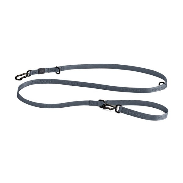 Ciemnoszara smycz przepinana długość 200 cm Modena Asphalt 20 mm – MiaCara