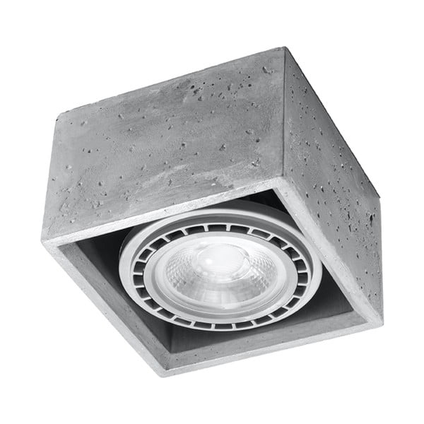 Szara lampa punktowa 14x14 cm Postiga – Sollux