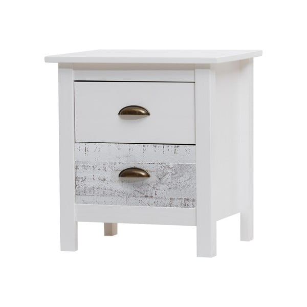 Biało-szara szafka nocna Marckeric Romantica, 46x50 cm-image-2