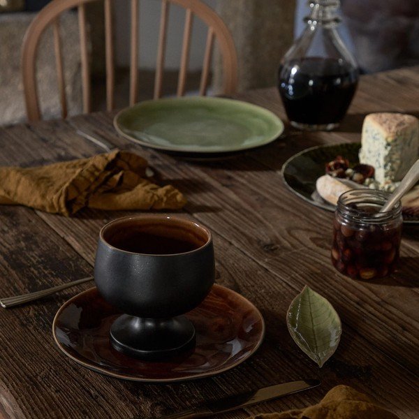 Jasnozielony kamionkowy talerzyk w kształcie liścia Costa Nova Riviera, dł. 18 cm-image-4