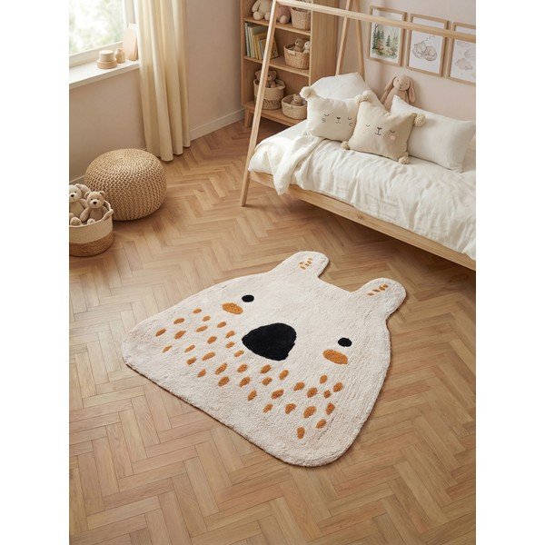 Kremowy bawełniany dywan dziecięcy odpowiedni do prania/tkany ręcznie 120x137 cm Snuggle Nienchen – Hanse Home-image-1