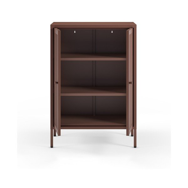 Bordowa metalowa szafka 70x100x40 cm Fayna – Marckeric-image-2