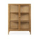 Witryna w dekorze dębu w naturalnym kolorze 90x126x40 cm Ceci – MOME