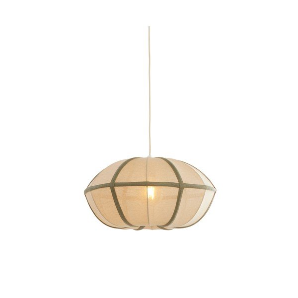 Kremowa lampa wisząca z tekstylnym kloszem Mirelys – Light & Living-image-2