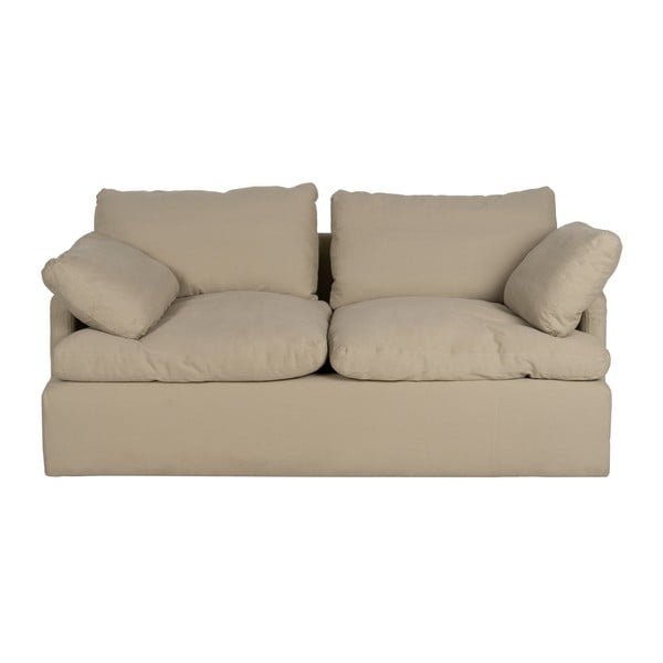 Beżowa lniana sofa 180 cm – Ixia