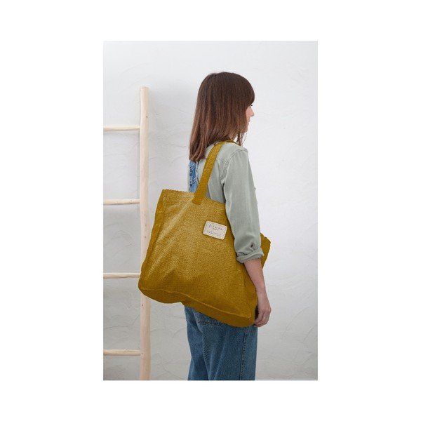 Torba tekstylna Really Nice Things Mustard, szer. 42 cm-image-1