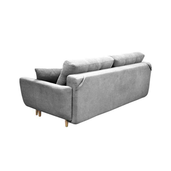 Szara sofa rozkładana z jasnymi nogami Mazzini Sofas Rose-image-4