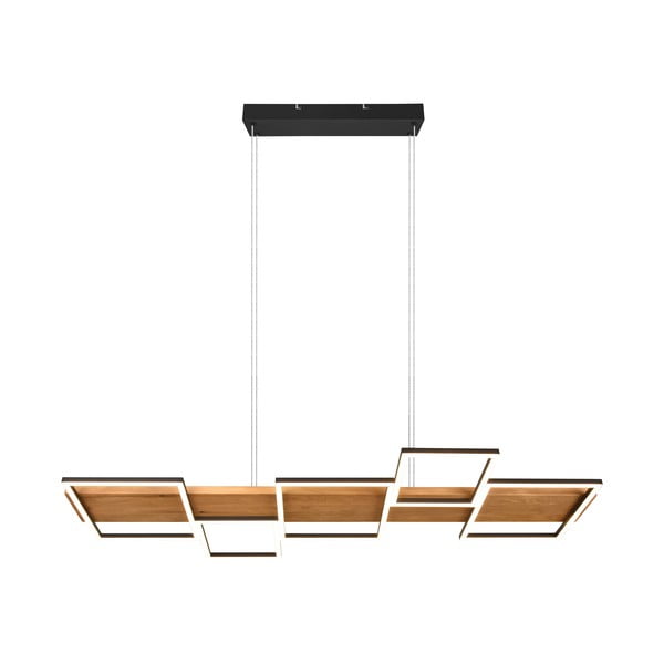 Czarno-naturalna lampa wisząca LED ze ściemniaczem Harper – Trio-image-2