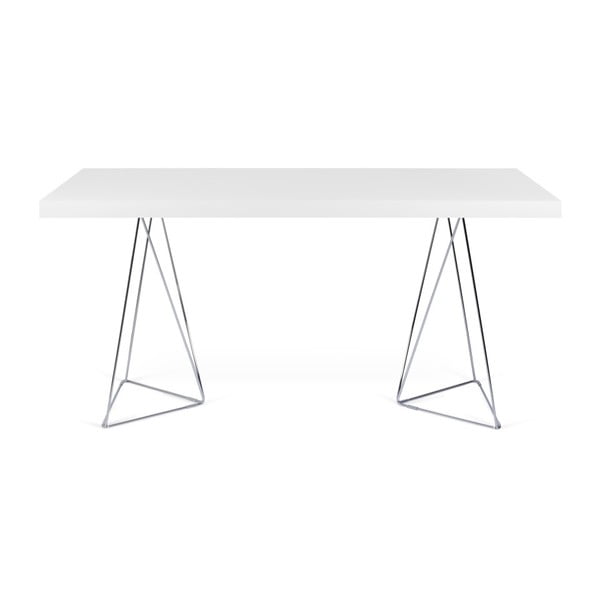 Białe biurko/stół Trestle, dł. 160 cm