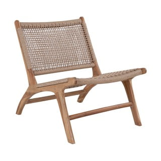 Brązowy fotel ogrodowy z drewna tekowego Bonami Essentials Derby