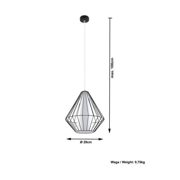 Czarna lampa wisząca Sollux Alfredo-image-4