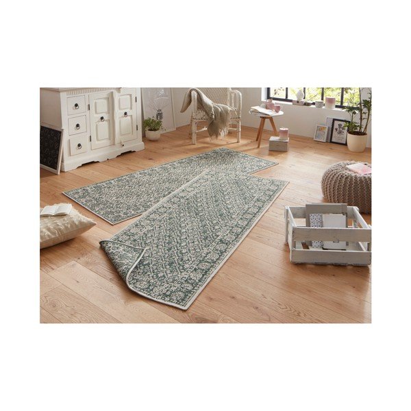 Szaro-zielony dywan dwustronny Bougari Curacao, 80x250 cm-image-4
