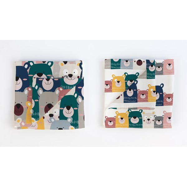 Bawełniana pieluszka dziecięcy Little Nice Things Bears, 80x80 cm