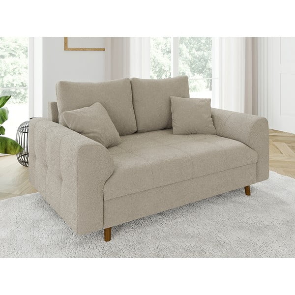 Beżowa sofa z materiału bouclé 150 cm Ariella – Ropez-image-3