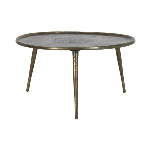 Metalowy okrągły stolik w kolorze brązu ø 67,5 cm Babina – Light & Living-image-2